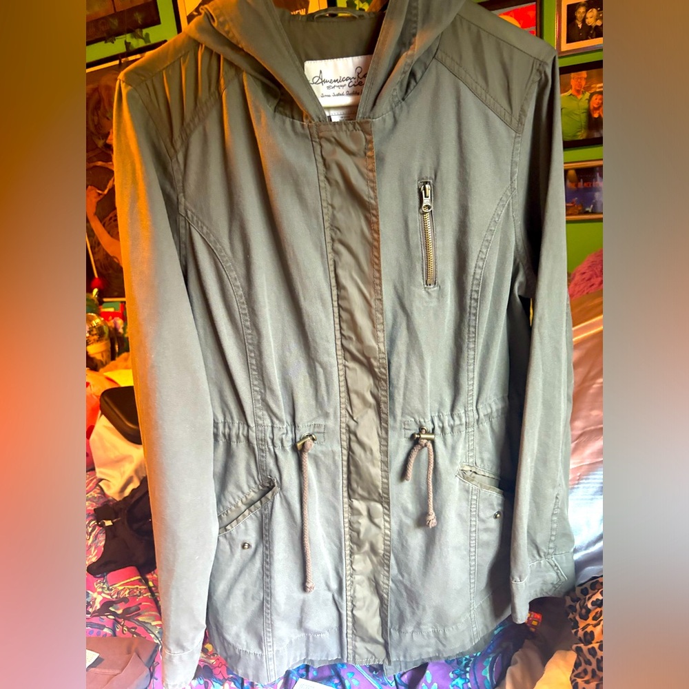 Olive Utility Jacket - image 2